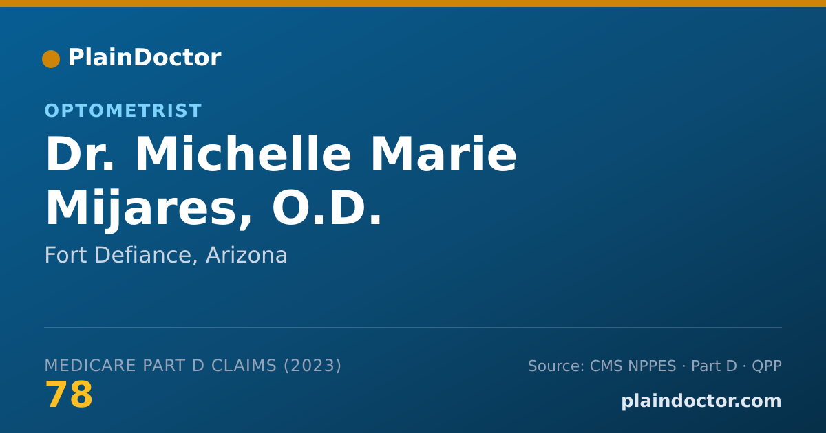 Shareable card for Michelle Marie Mijares, O.D. - Optometrist, Fort Defiance, AZ