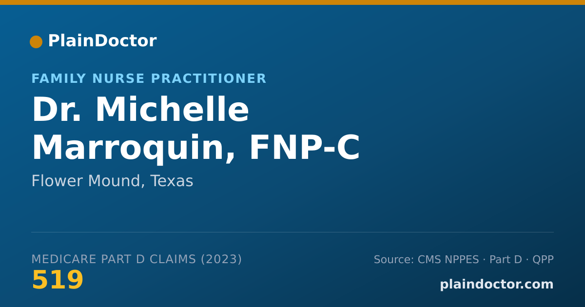 Shareable card for Michelle Marroquin, FNP-C - Family Nurse Practitioner, Flower Mound, TX