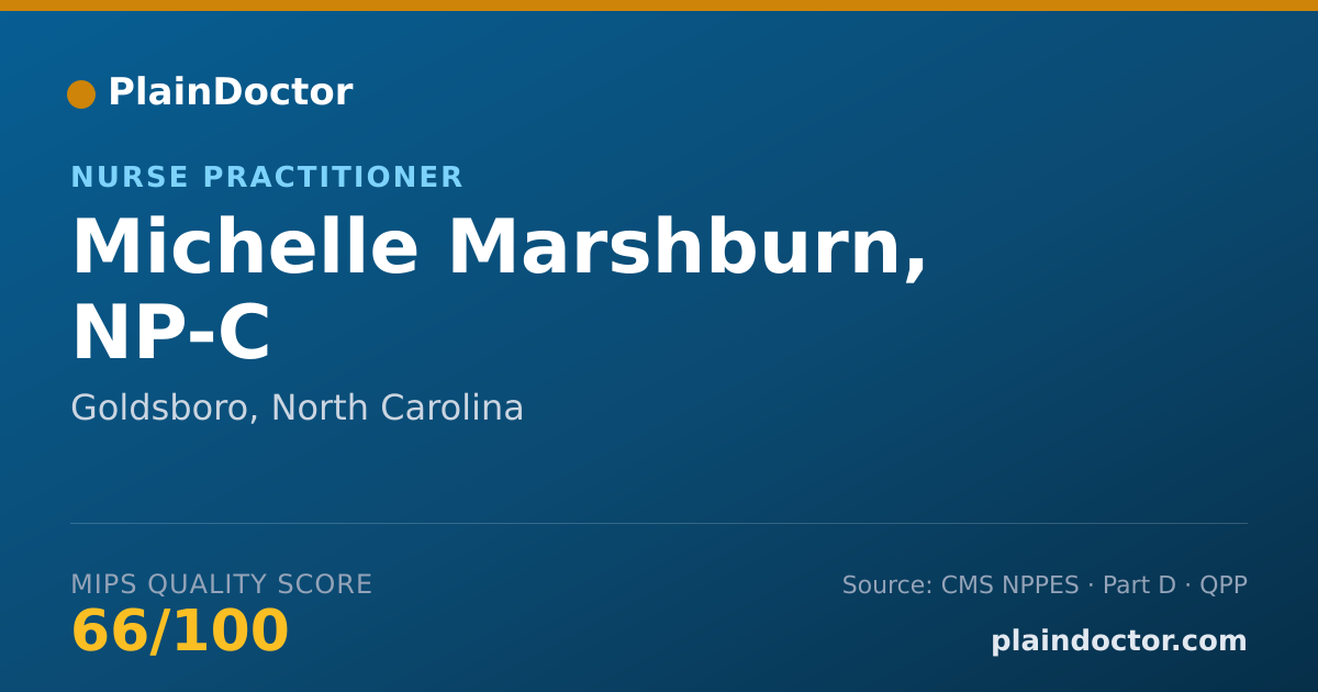 Shareable card for Michelle Marshburn, NP-C - Nurse Practitioner, Goldsboro, NC