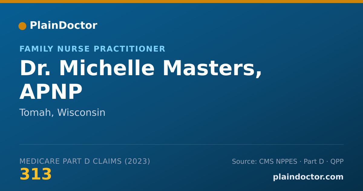 Shareable card for Michelle Masters, APNP - Family Nurse Practitioner, Tomah, WI