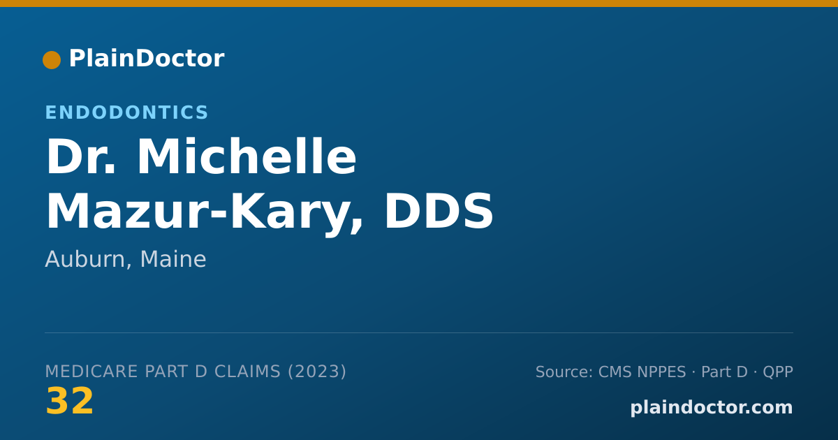 Shareable card for Michelle Mazur-Kary, DDS - Endodontics, Auburn, ME