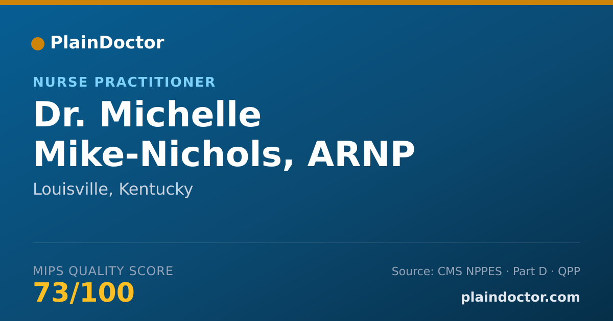 Shareable card for Michelle Mike-Nichols, ARNP - Nurse Practitioner, Louisville, KY