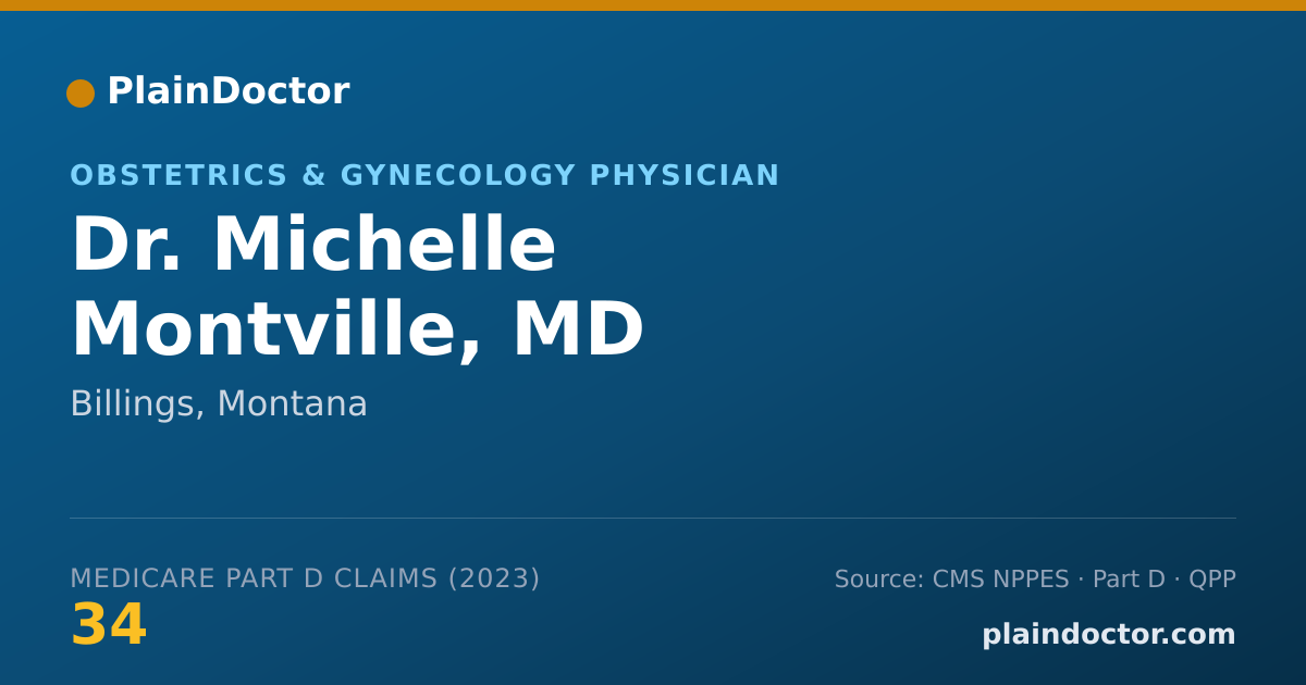 Shareable card for Michelle Montville, MD - Obstetrics & Gynecology Physician, Billings, MT