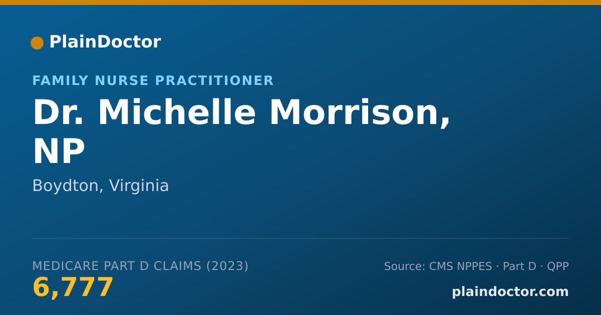 Shareable card for Michelle Morrison, NP - Family Nurse Practitioner, Boydton, VA