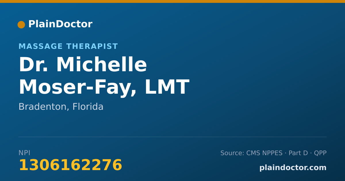 Shareable card for Michelle Moser-Fay, LMT - Massage Therapist, Bradenton, FL