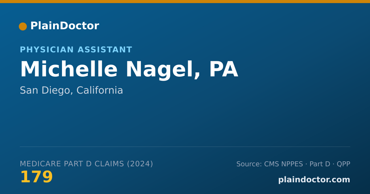 Shareable card for Michelle Nagel, PA - Physician Assistant, San Diego, CA