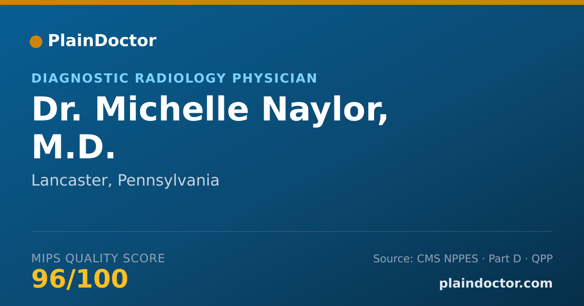 Shareable card for Michelle Naylor, M.D. - Internal Medicine Physician, Lancaster, PA