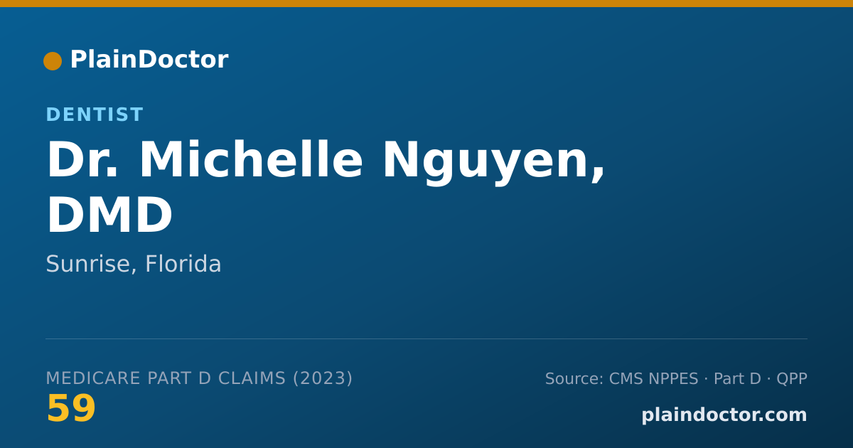 Shareable card for Michelle Nguyen, DMD - Dentist, Sunrise, FL
