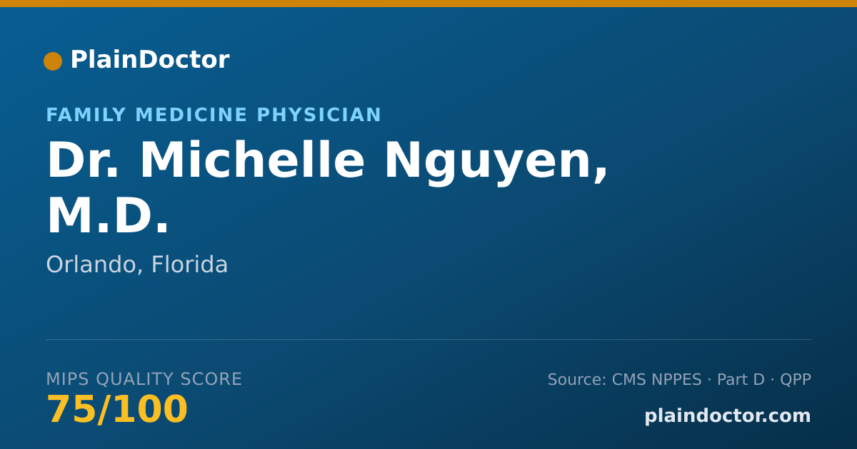 Shareable card for Michelle Nguyen, M.D. - Family Medicine Physician, Orlando, FL
