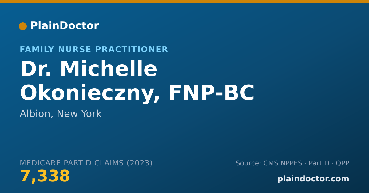 Shareable card for Michelle Okonieczny, FNP-BC - Family Nurse Practitioner, Albion, NY