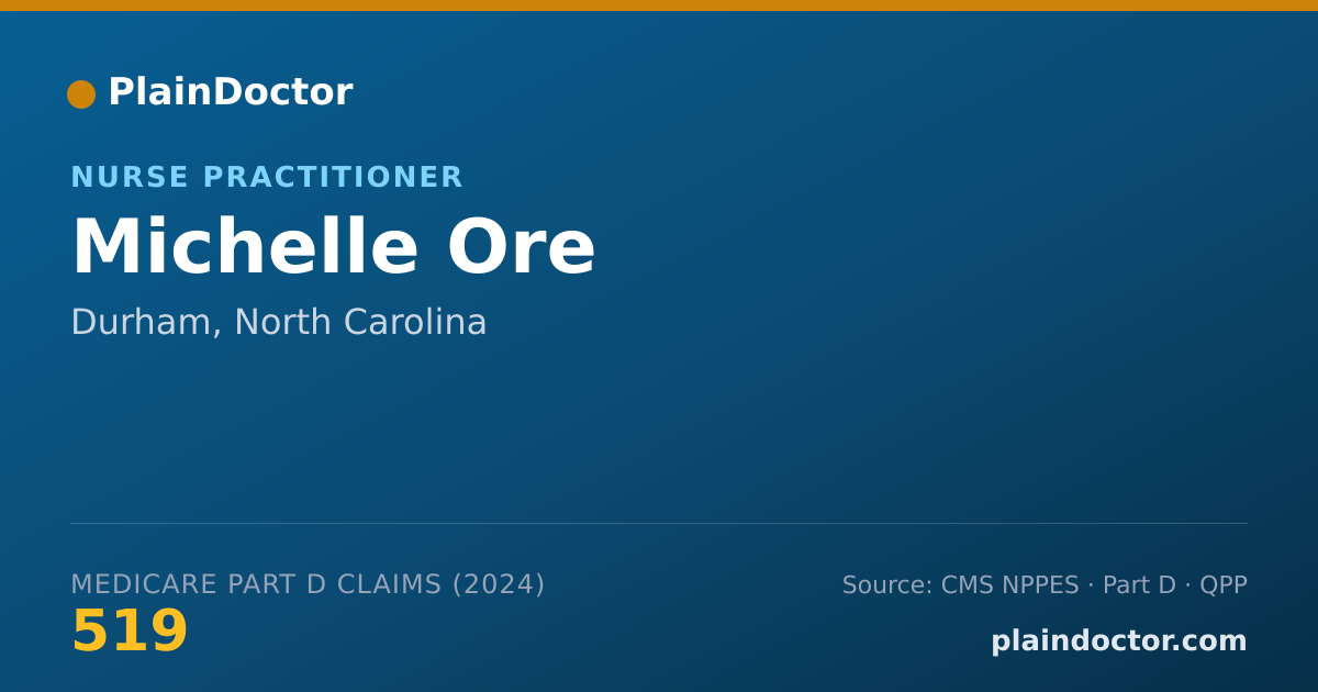 Shareable card for Michelle Ore - Nurse Practitioner, Durham, NC