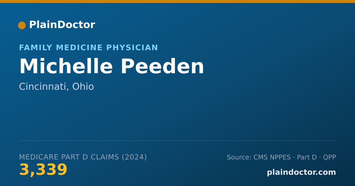 Shareable card for Michelle Peeden - Family Medicine Physician, Cincinnati, OH