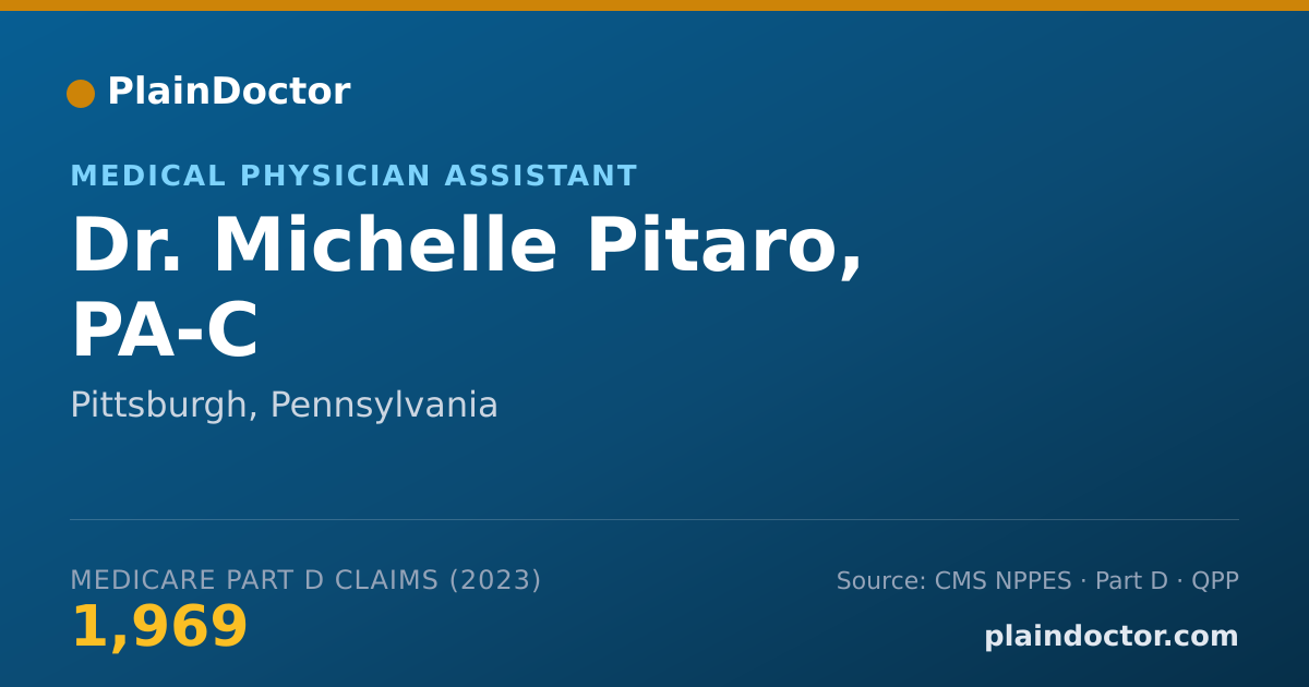 Shareable card for Michelle Pitaro, PA-C - Medical Physician Assistant, Pittsburgh, PA