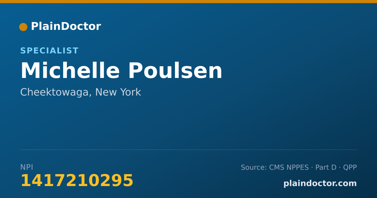 Shareable card for Michelle Poulsen - Specialist, Cheektowaga, NY