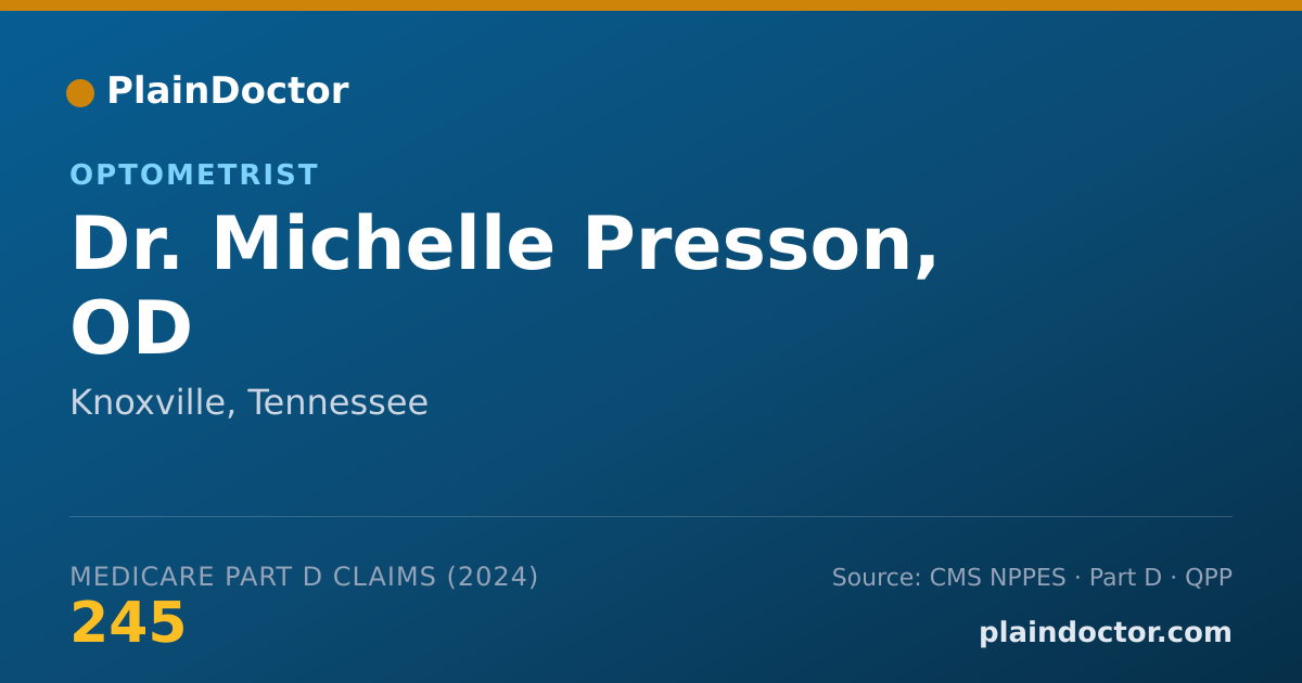 Shareable card for Michelle Presson, OD - Optometrist, Knoxville, TN