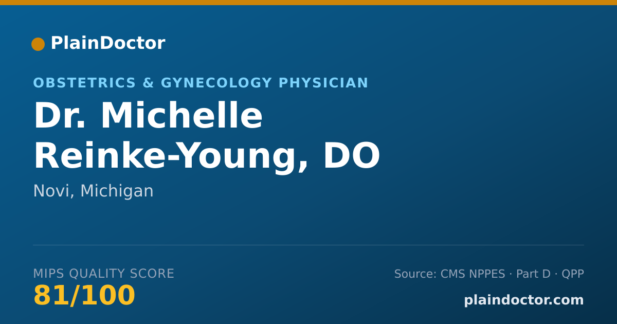 Shareable card for Michelle Reinke-Young, DO - Obstetrics & Gynecology Physician, Novi, MI