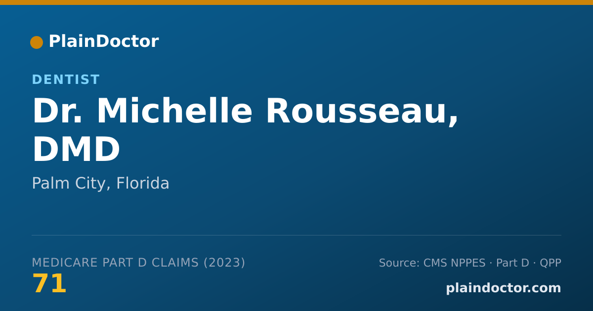 Shareable card for Michelle Rousseau, DMD - Dentist, Palm City, FL