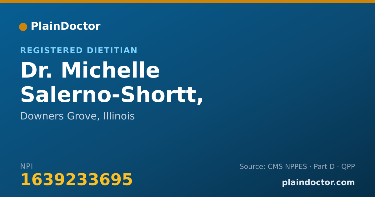 Shareable card for Michelle Salerno-Shortt, RD,LDN,CDE - Registered Dietitian, Downers Grove, IL