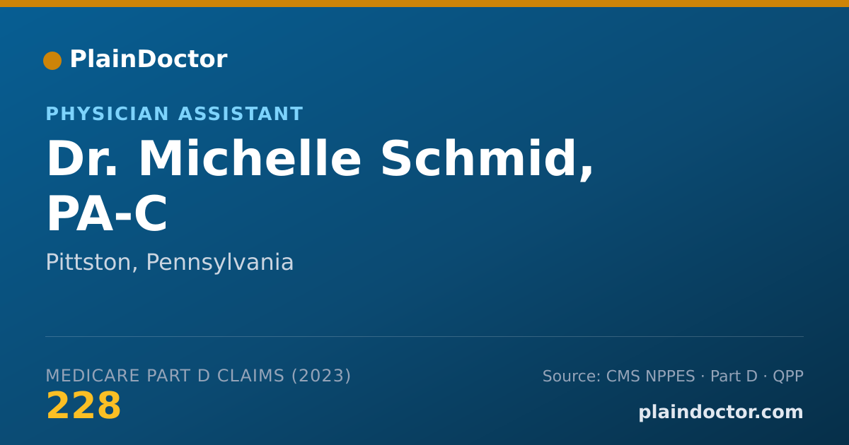 Shareable card for Michelle Schmid, PA-C - Physician Assistant, Pittston, PA