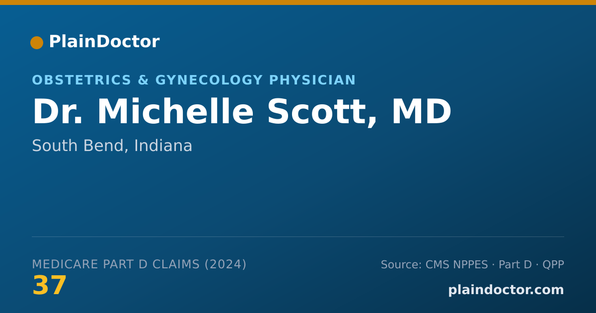 Shareable card for Michelle Scott, MD - Obstetrics & Gynecology Physician, South Bend, IN