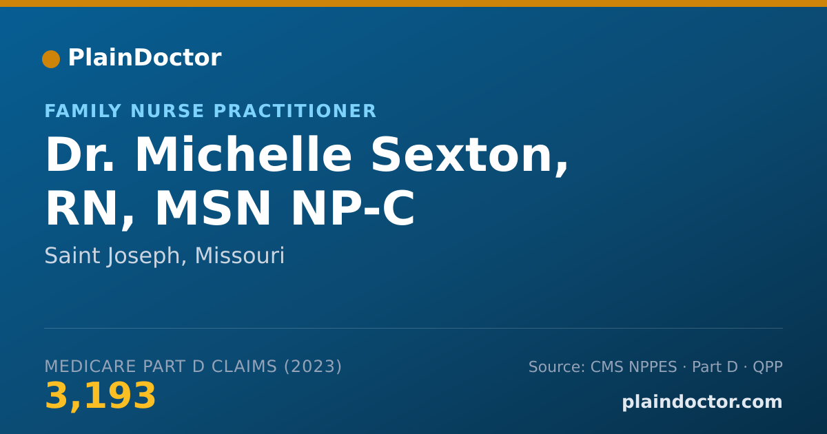 Shareable card for Michelle Sexton, RN, MSN NP-C - Family Nurse Practitioner, Saint Joseph, MO
