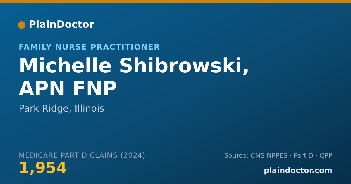 Shareable card for Michelle Shibrowski, APN FNP - Family Nurse Practitioner, Park Ridge, IL
