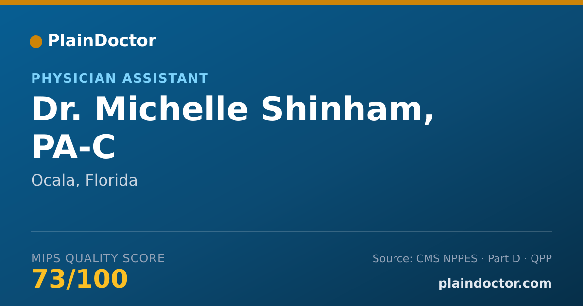 Shareable card for Michelle Shinham, PA-C - Physician Assistant, Ocala, FL