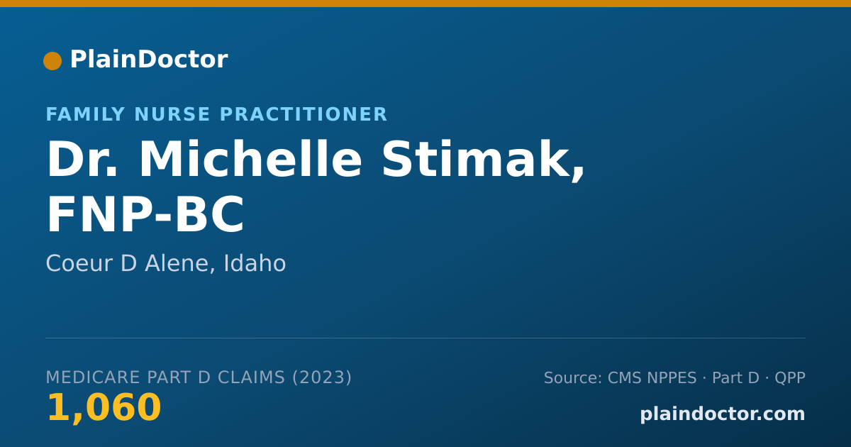 Shareable card for Michelle Stimak, FNP-BC - Family Nurse Practitioner, Coeur D Alene, ID