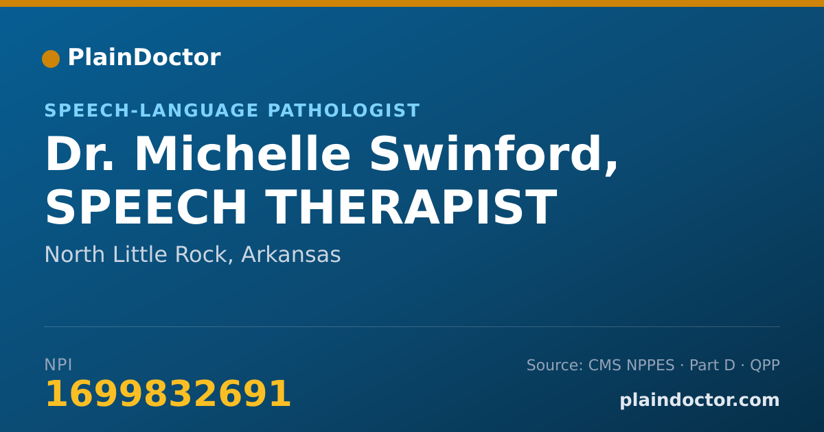 Shareable card for Michelle Swinford, SPEECH THERAPIST - Speech-Language Pathologist, North Little Rock, AR