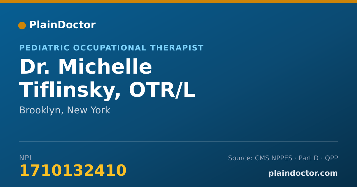 Shareable card for Michelle Tiflinsky, OTR/L - Pediatric Occupational Therapist, Brooklyn, NY