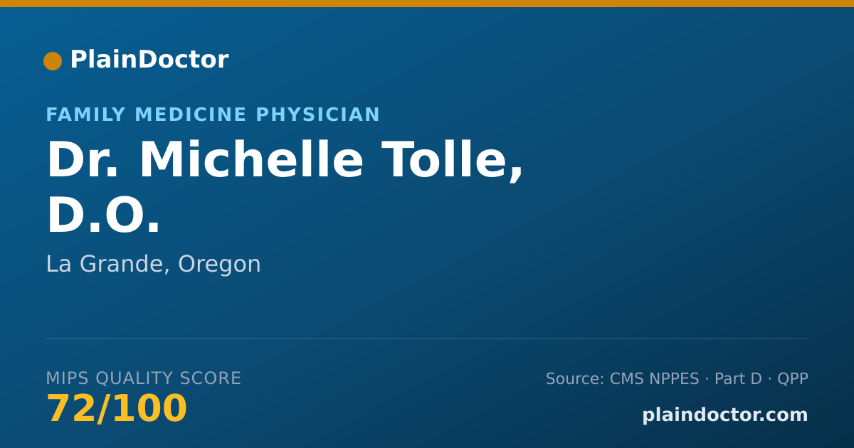 Shareable card for Michelle Tolle, D.O. - Family Medicine Physician, La Grande, OR