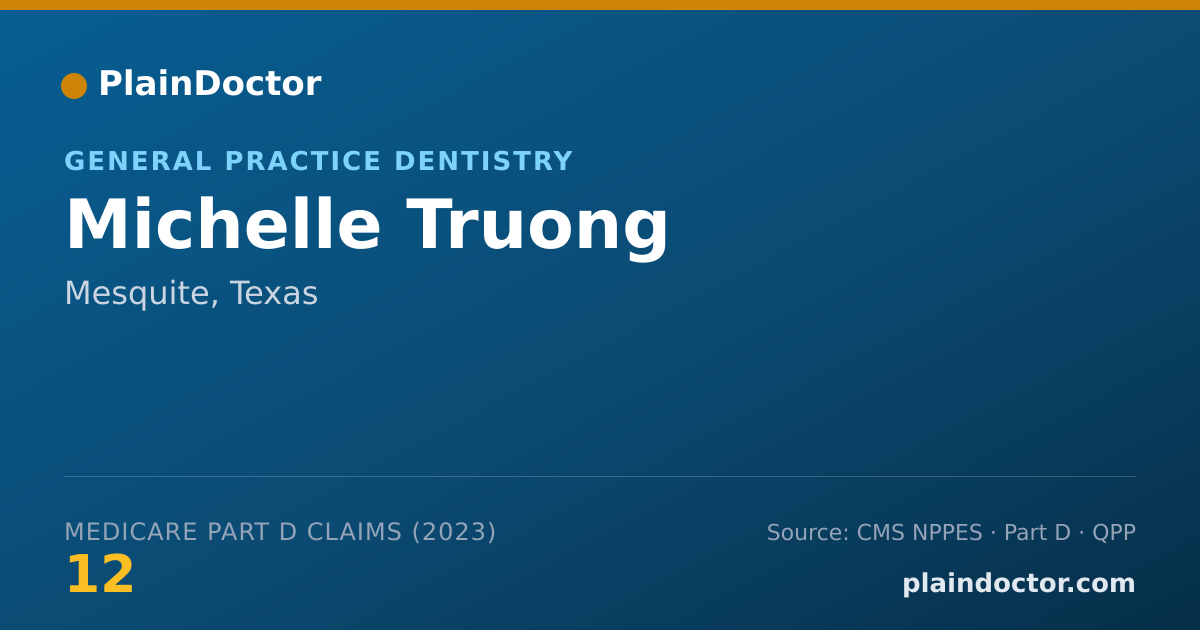 Shareable card for Michelle Truong - General Practice Dentistry, Mesquite, TX