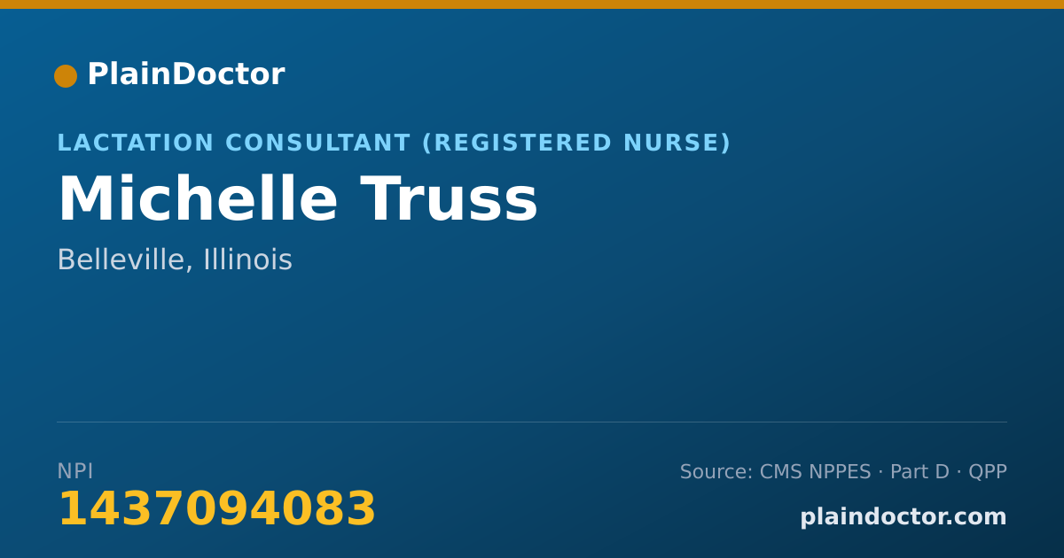 Shareable card for Michelle Truss - Lactation Consultant (Registered Nurse), Belleville, IL