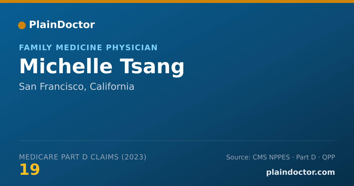 Shareable card for Michelle Tsang - Family Medicine Physician, San Francisco, CA