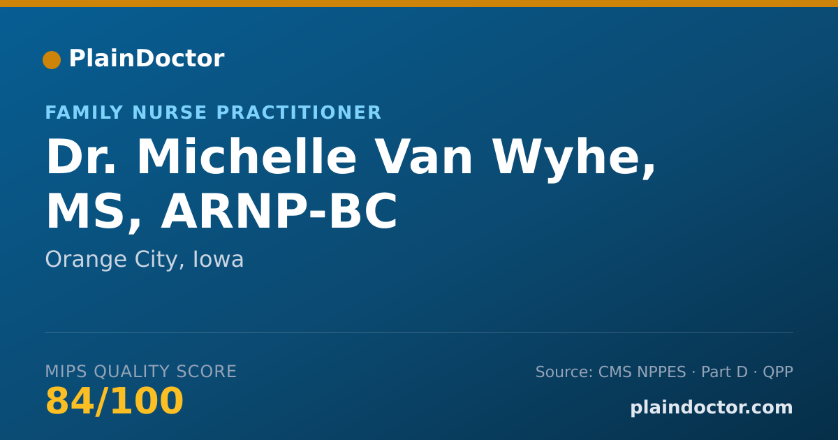 Shareable card for Michelle Van Wyhe, MS, ARNP-BC - Family Nurse Practitioner, Orange City, IA