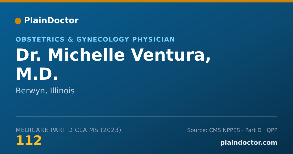 Shareable card for Michelle Ventura, M.D. - Obstetrics & Gynecology Physician, Berwyn, IL