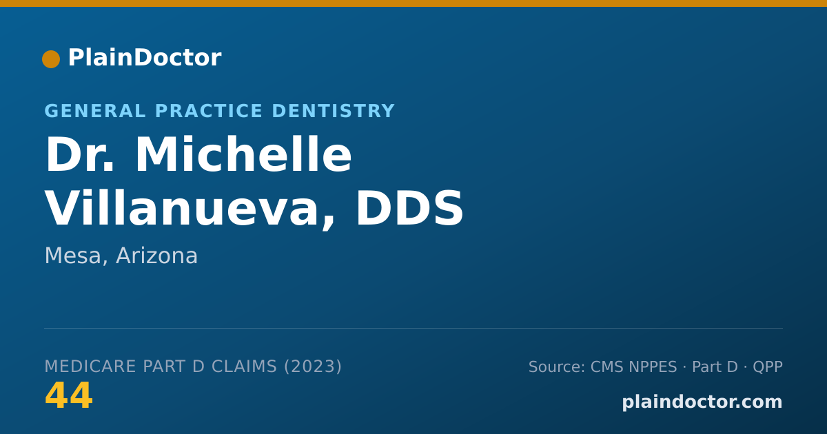 Shareable card for Michelle Villanueva, DDS - General Practice Dentistry, Mesa, AZ