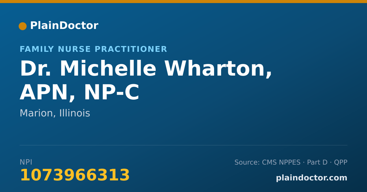 Shareable card for Michelle Wharton, APN, NP-C - Family Nurse Practitioner, Marion, IL