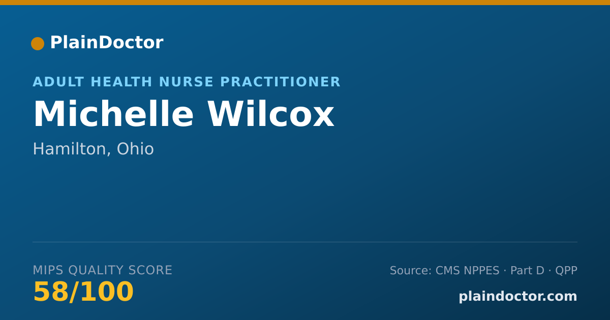 Shareable card for Michelle Wilcox - Adult Health Nurse Practitioner, Hamilton, OH