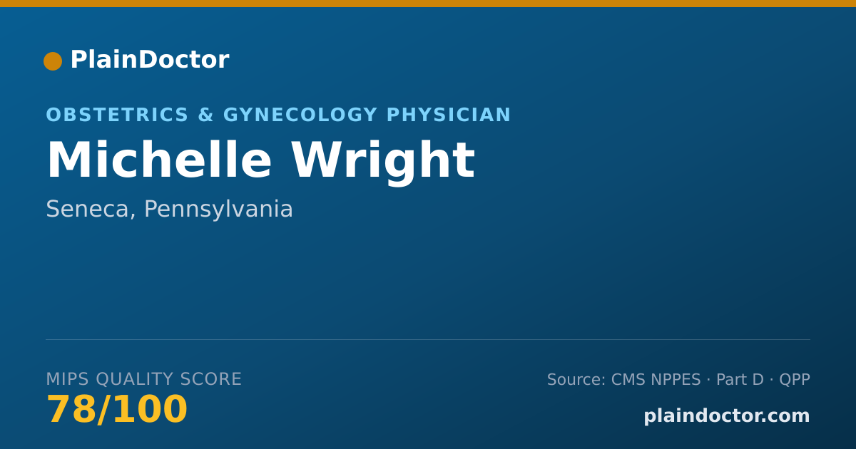 Shareable card for Michelle Wright - Obstetrics & Gynecology Physician, Seneca, PA