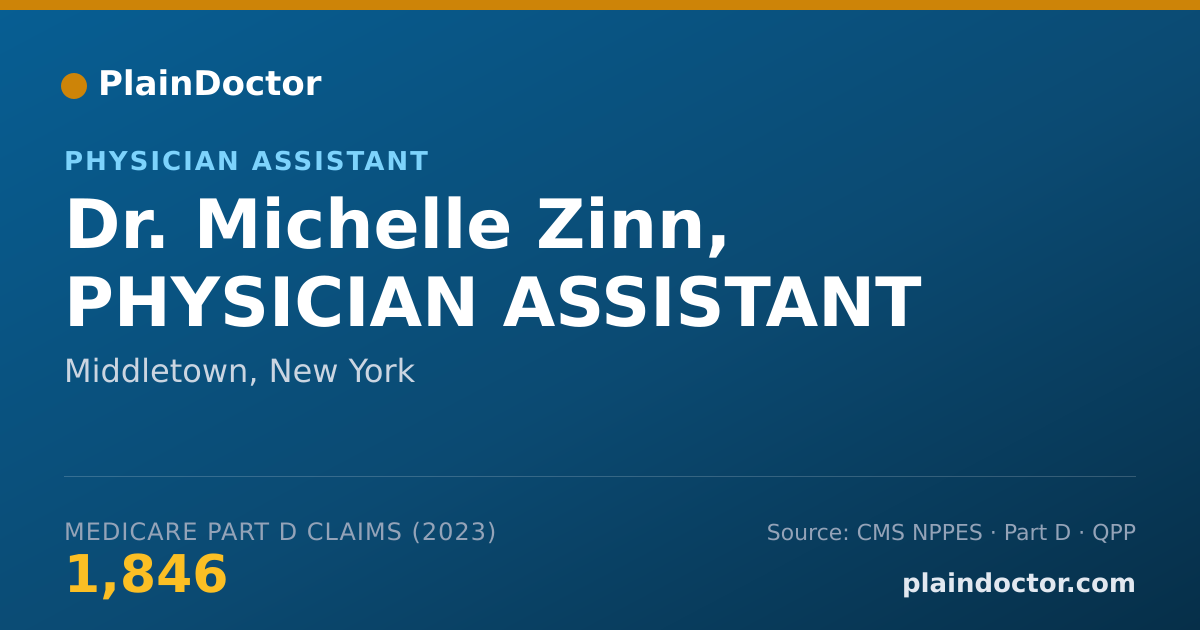 Shareable card for Michelle Zinn, PHYSICIAN ASSISTANT - Physician Assistant, Middletown, NY