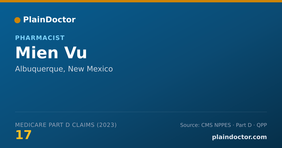 Shareable card for Mien Vu - Pharmacist, Albuquerque, NM