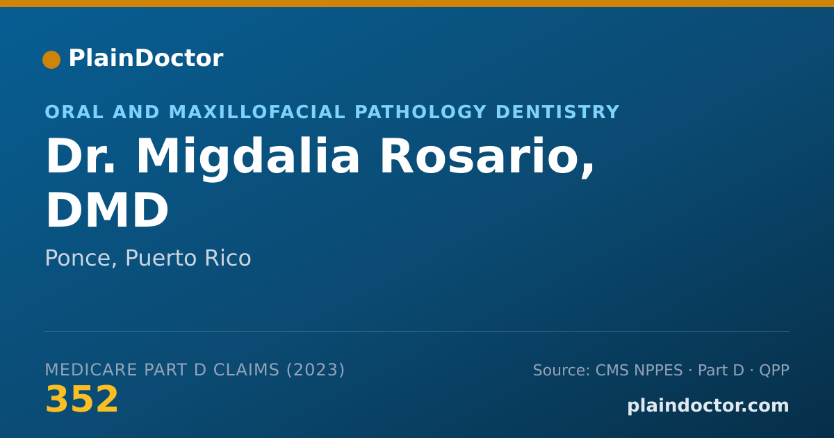 Shareable card for Migdalia Rosario, DMD - Oral and Maxillofacial Pathology Dentistry, Ponce, PR