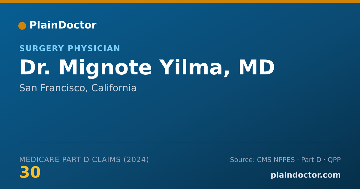 Shareable card for Mignote Yilma, MD - Surgery Physician, San Francisco, CA