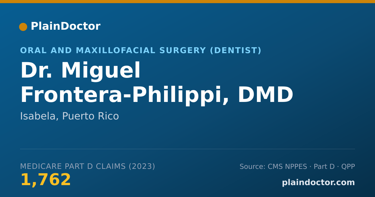 Shareable card for Miguel Frontera-Philippi, DMD - Oral and Maxillofacial Surgery (Dentist), Isabela, PR