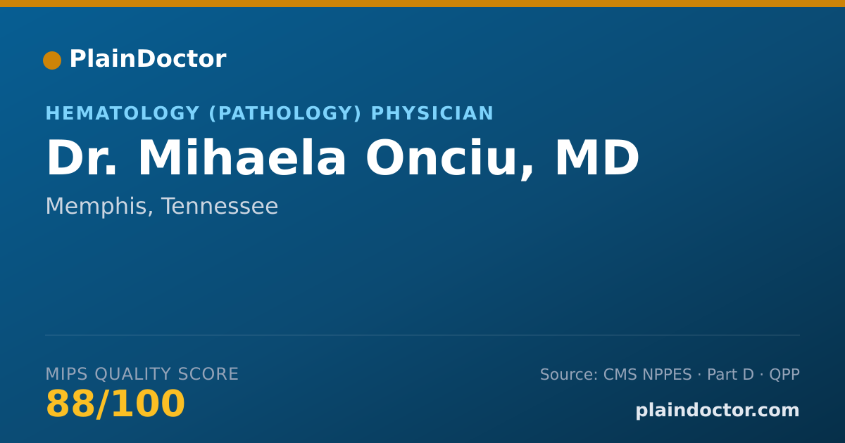 Shareable card for Mihaela Onciu, MD - Hematology (Pathology) Physician, Memphis, TN