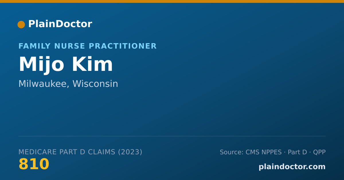 Shareable card for Mijo Kim - Family Nurse Practitioner, Milwaukee, WI