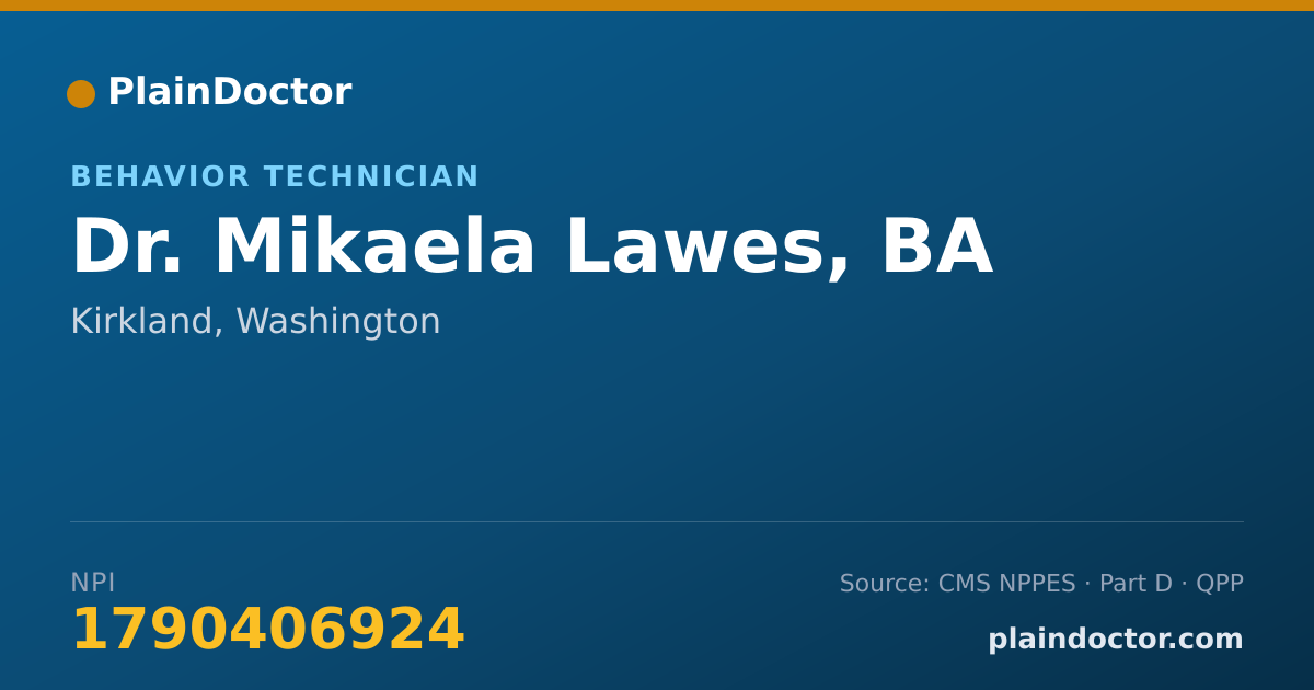 Shareable card for Mikaela Lawes, BA - Behavior Technician, Kirkland, WA