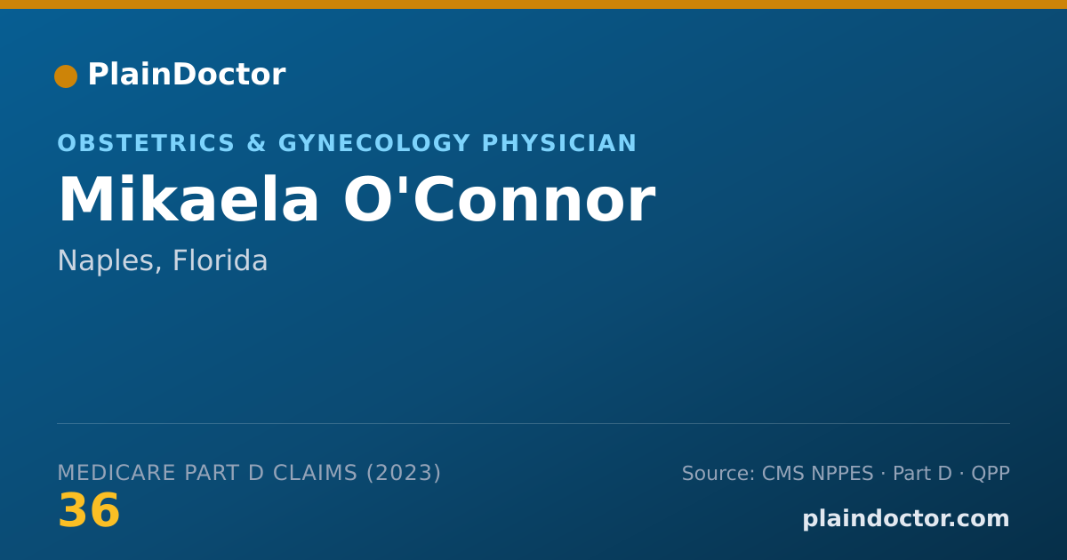 Shareable card for Mikaela O'Connor - Obstetrics & Gynecology Physician, Naples, FL