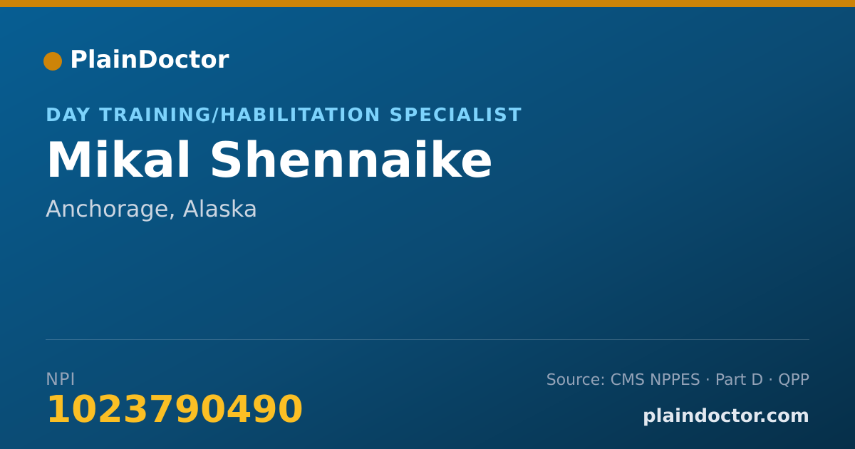 Shareable card for Mikal Shennaike - Day Training/Habilitation Specialist, Anchorage, AK